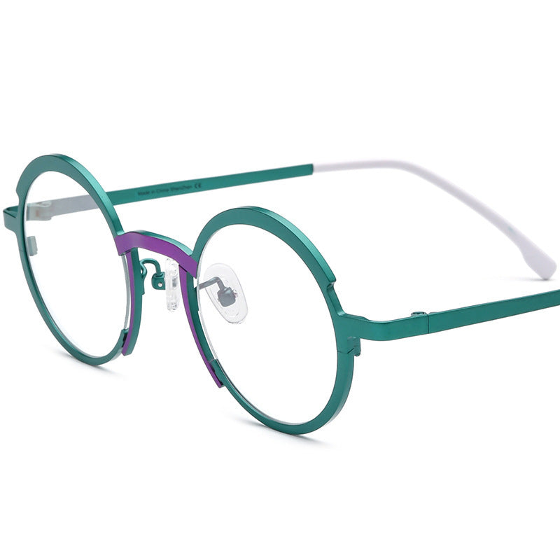 Borui Multi-color Ultra-light Pure Titanium Myopia Glasses Frame, Unisex Small Niche Versatile Round Optical Glasses