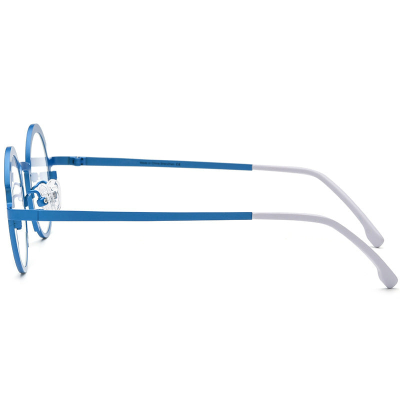 Borui Multi-color Ultra-light Pure Titanium Myopia Glasses Frame, Unisex Small Niche Versatile Round Optical Glasses