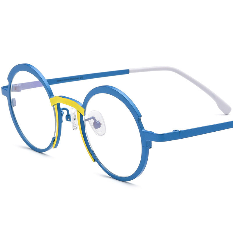 Borui Multi-color Ultra-light Pure Titanium Myopia Glasses Frame, Unisex Small Niche Versatile Round Optical Glasses